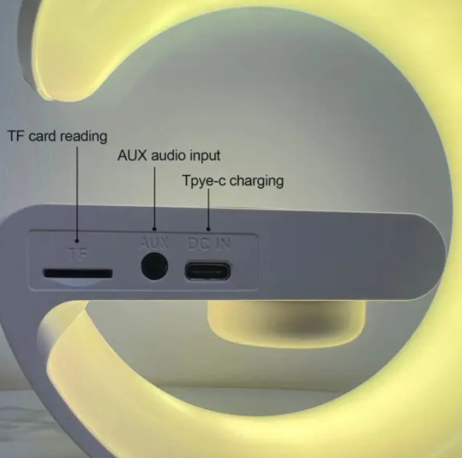 5IN1 Smart wireless Charger Table Lamp Bluetooth Speaker